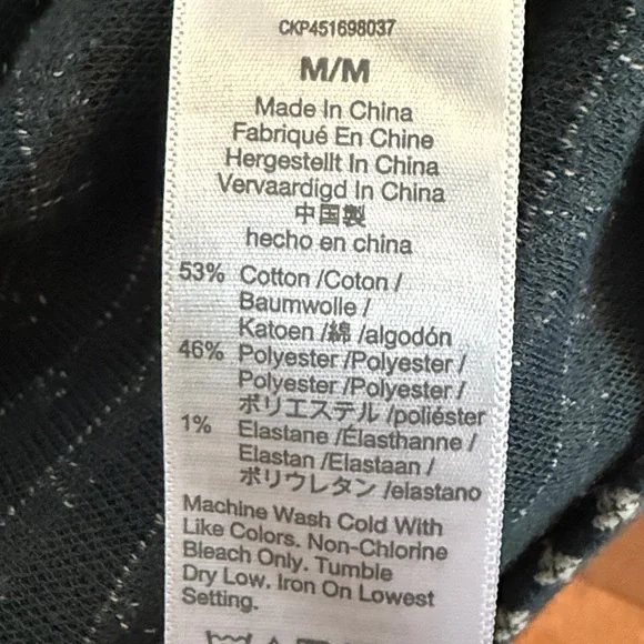 Madewell Dark Teal Patterned Crew Neck Sweater - Picture 3 of 5